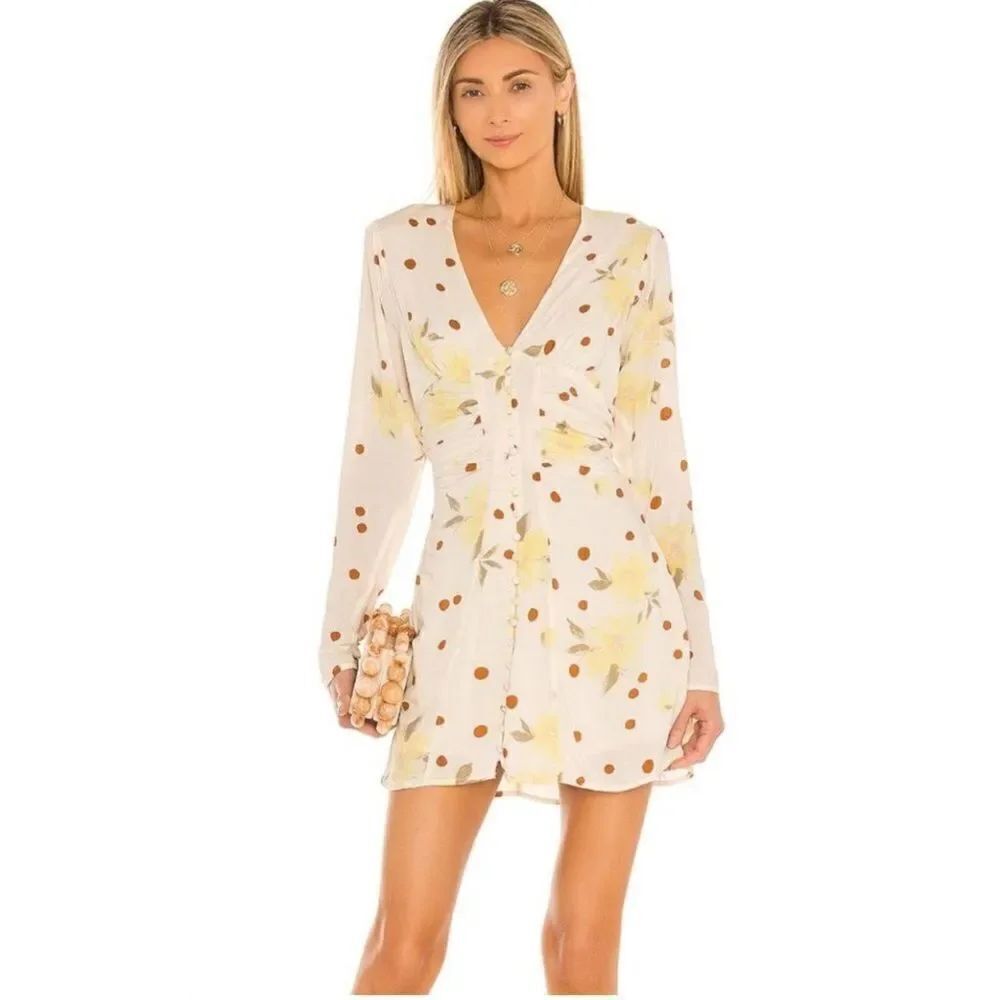 Free People Date Night Printed Mini Dress